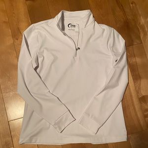 Zyia L white 1/4 white sweater